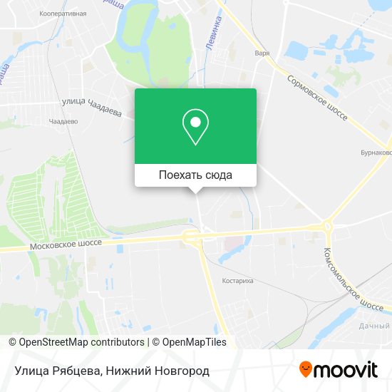 Карта Улица Рябцева