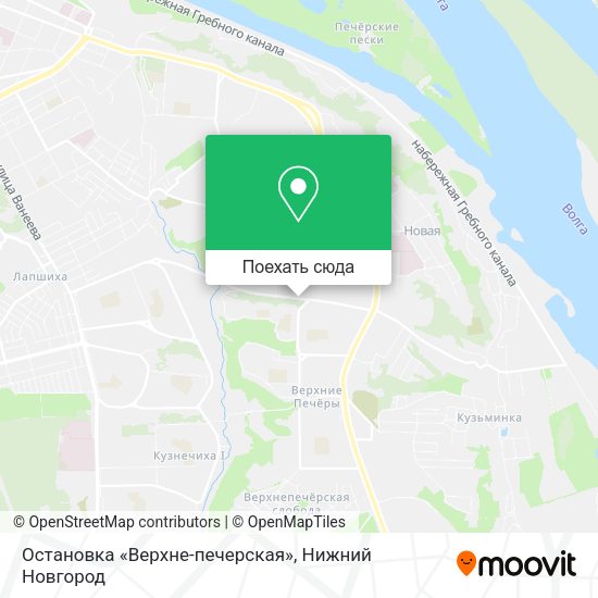 Карта Остановка «Верхне-печерская»