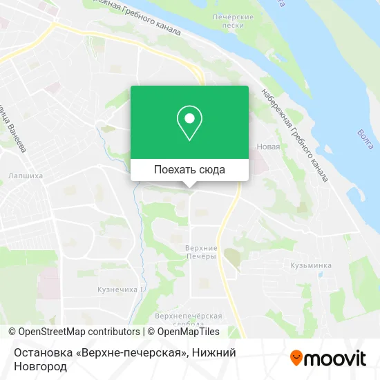 Карта Остановка «Верхне-печерская»