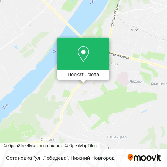Карта Остановка "ул. Лебедева"