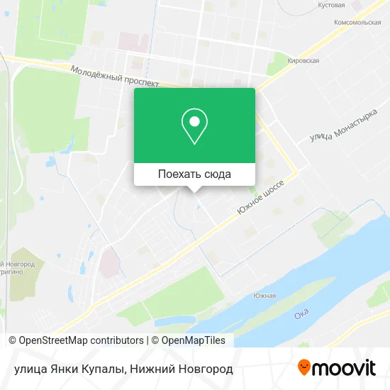 Карта улица Янки Купалы