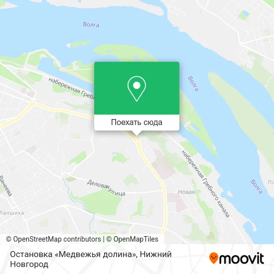 Карта Остановка «Медвежья долина»