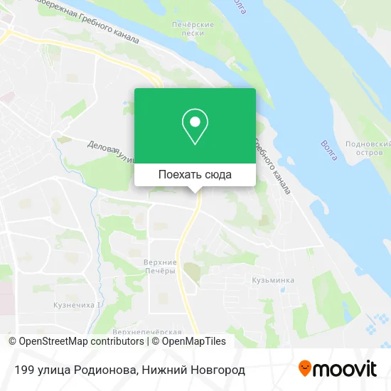 Карта 199 улица Родионова