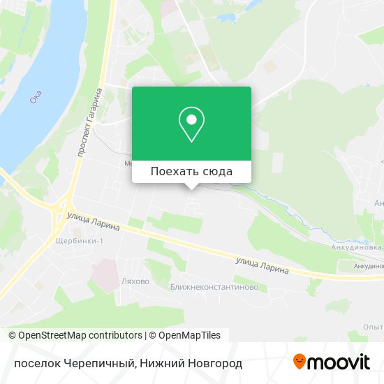 Поселок черепичный нижний новгород карта