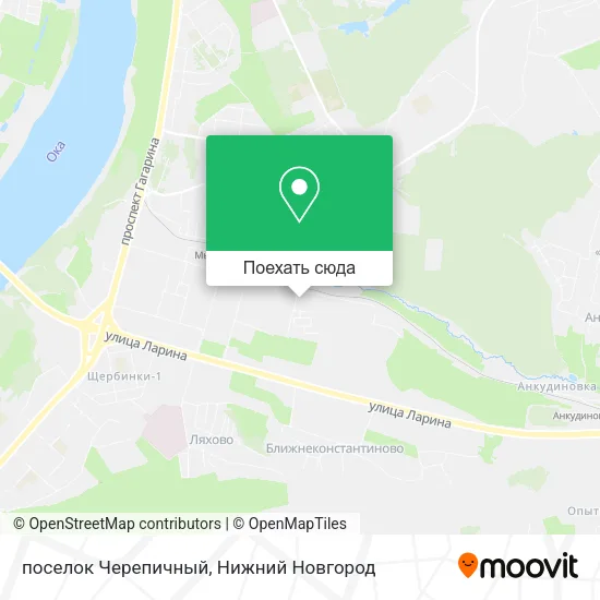 Карта поселок Черепичный
