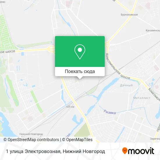 Карта 1 улица Электровозная