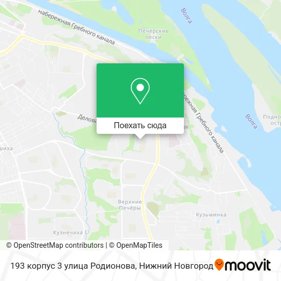 Карта 193 корпус 3 улица Родионова