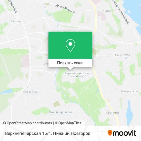 Карта Верхнепечерская 15/1