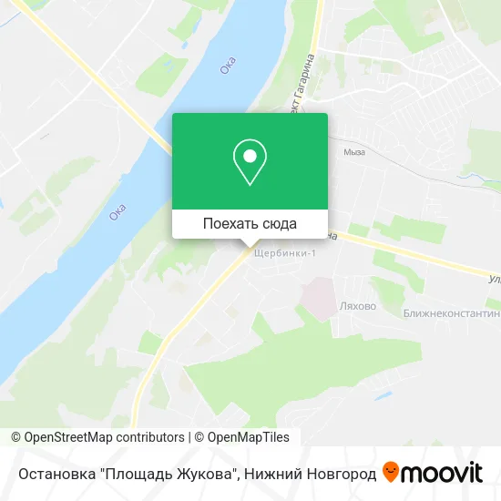 Карта Остановка "Площадь Жукова"