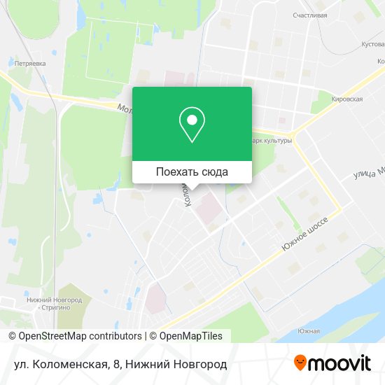 Карта ул. Коломенская, 8