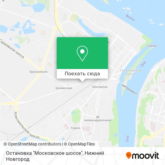 Карта Остановка "Московское шоссе"
