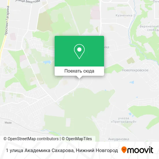 Карта 1 улица Академика Сахарова