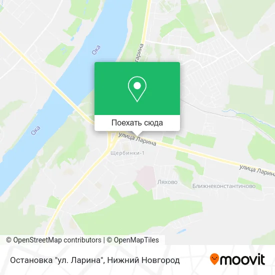 Карта Остановка "ул. Ларина"