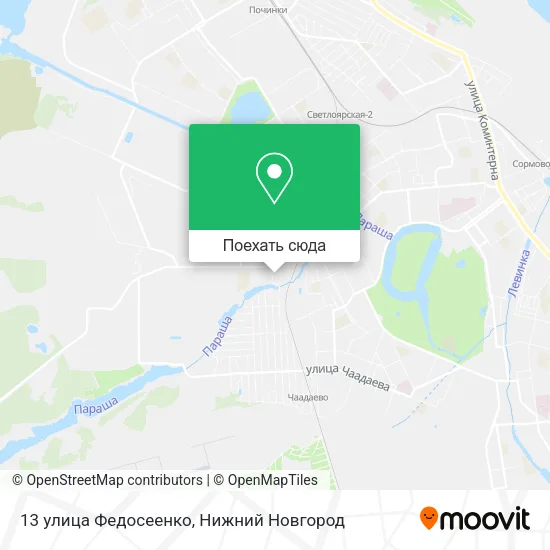 Карта 13 улица Федосеенко