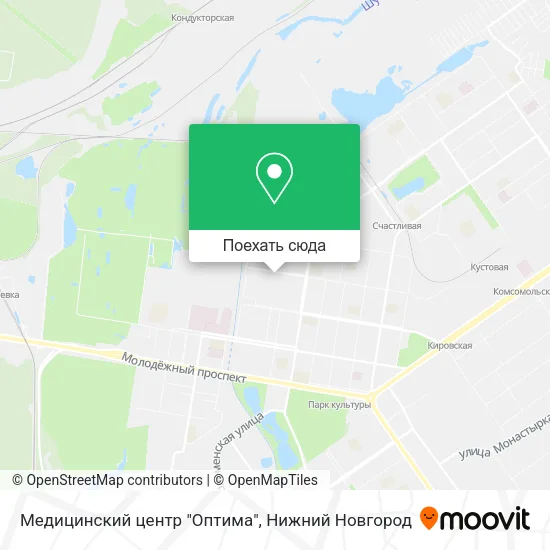 Карта Медицинский центр "Оптима"