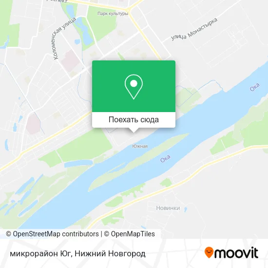 Карта микрорайон Юг