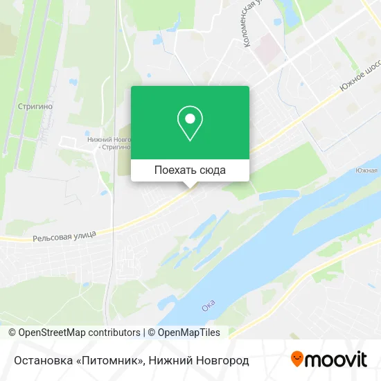 Карта Остановка «Питомник»