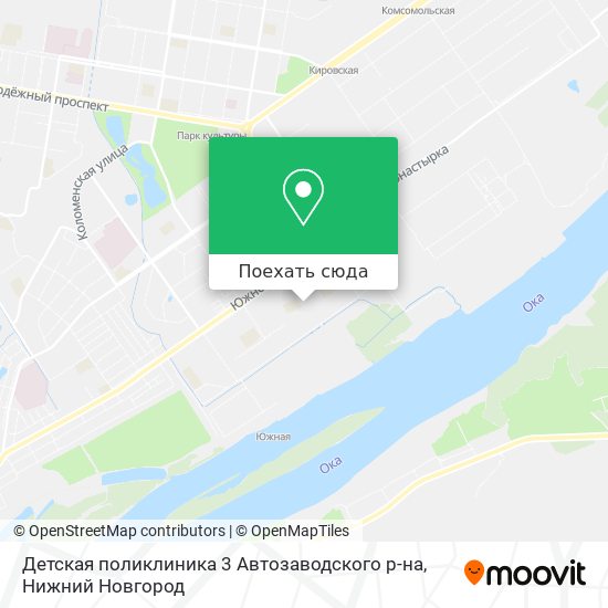 Карта Детская поликлиника 3 Автозаводского р-на
