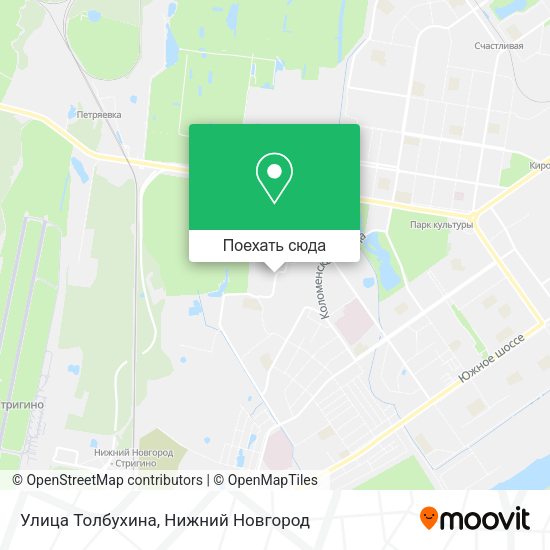 Карта Улица Толбухина