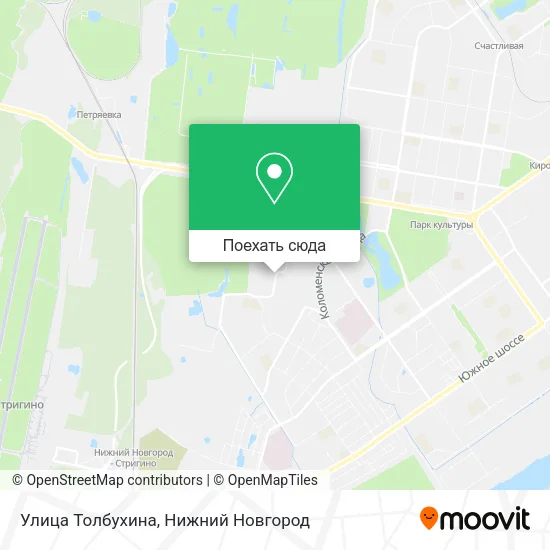 Карта Улица Толбухина