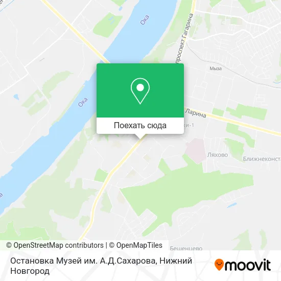 Карта Остановка Музей им. А.Д.Сахарова