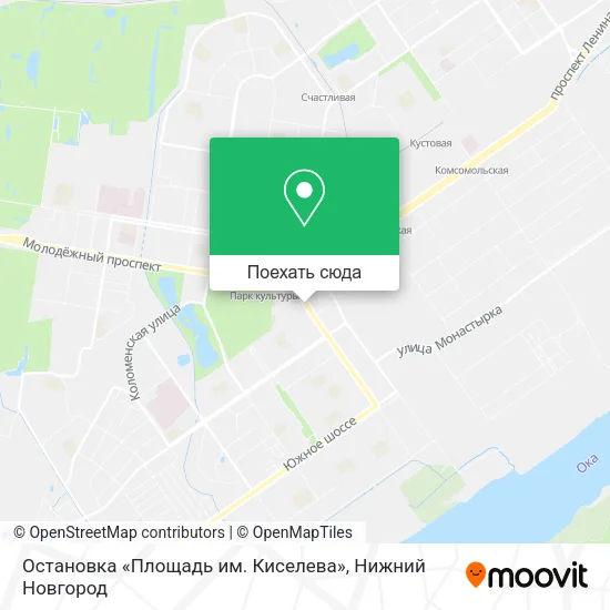 Карта Остановка «Площадь им. Киселева»