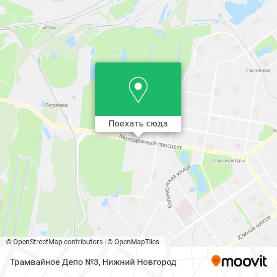Карта Трамвайное Депо №3