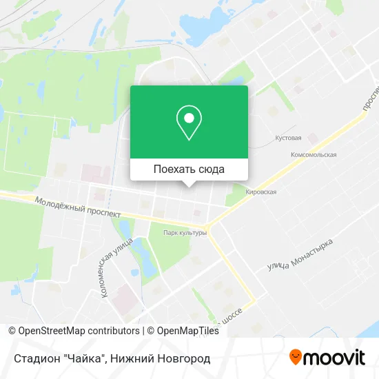 Карта Стадион "Чайка"