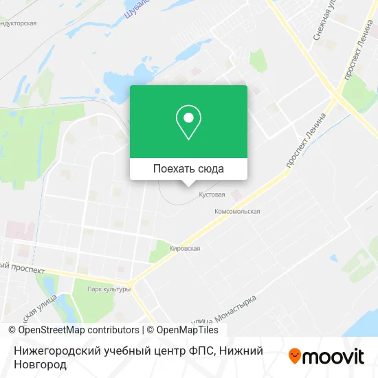 Карта Нижегородский учебный центр ФПС