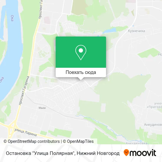 Карта Остановка "Улица Полярная"