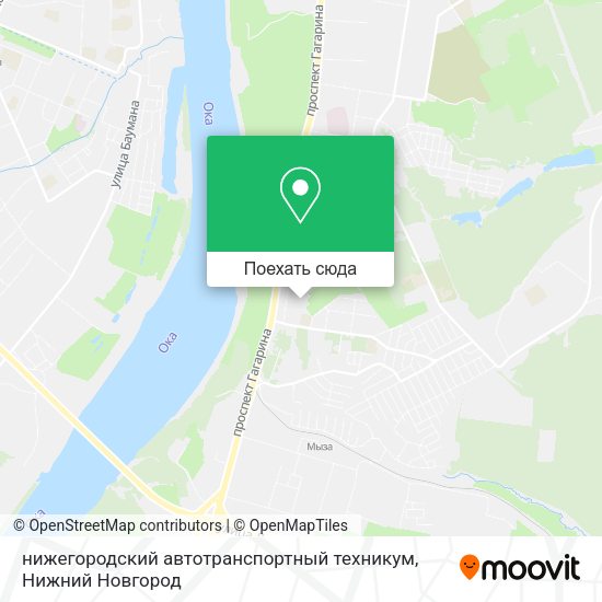 Карта нижегородский автотранспортный техникум