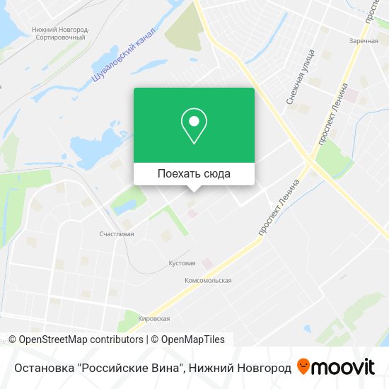Карта Остановка "Российские Вина"