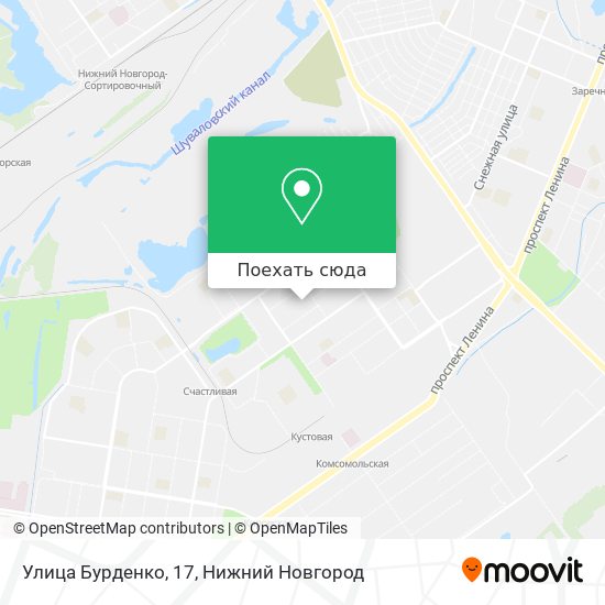 Карта Улица Бурденко, 17
