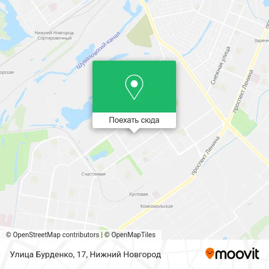 Карта Улица Бурденко, 17