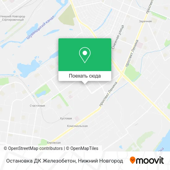Карта Остановка ДК Железобетон