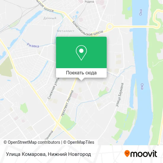 Карта Улица Комарова