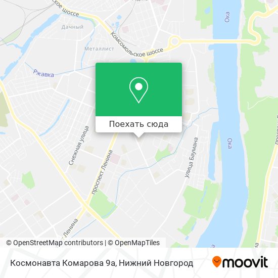 Карта Космонавта Комарова 9а