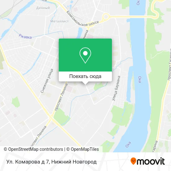 Карта Ул. Комарова д 7