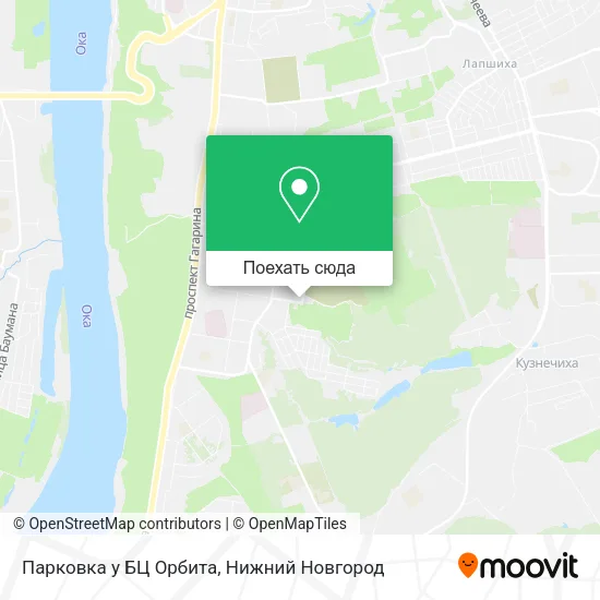 Карта Парковка у БЦ Орбита
