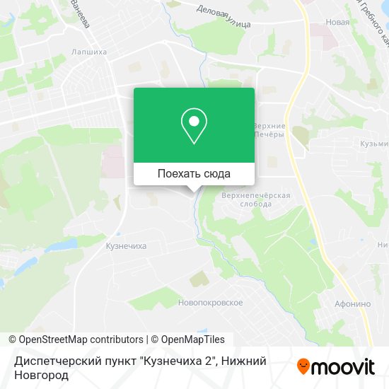 Карта Диспетчерский пункт "Кузнечиха 2"