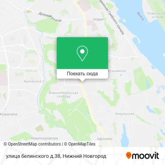 Карта улица белинского д.38