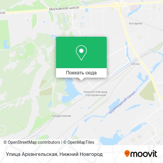 Карта Улица Архангельская