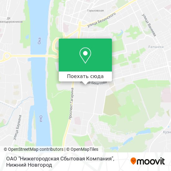 Карта ОАО "Нижегородская Сбытовая Компания"