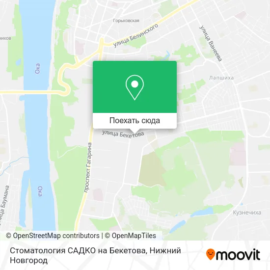 Карта Стоматология САДКО  на Бекетова