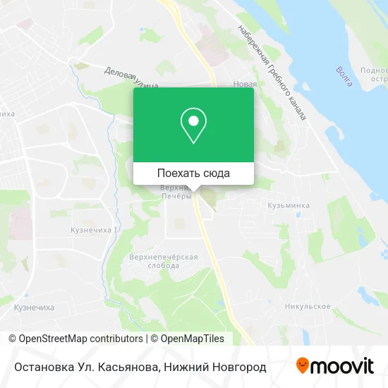Карта Остановка Ул. Касьянова