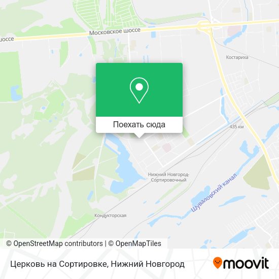 Карта Церковь на Сортировке