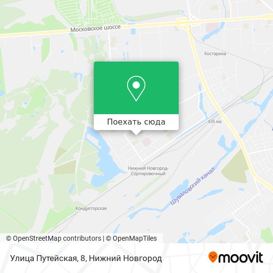 Карта Улица Путейская, 8