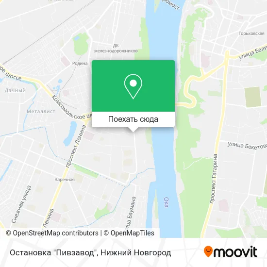 Карта Остановка "Пивзавод"