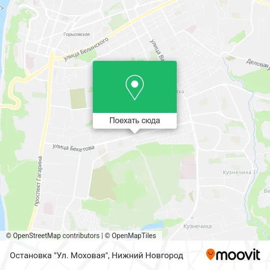 Карта Остановка "Ул. Моховая"