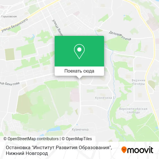 Карта Остановка "Институт Развития Образования"